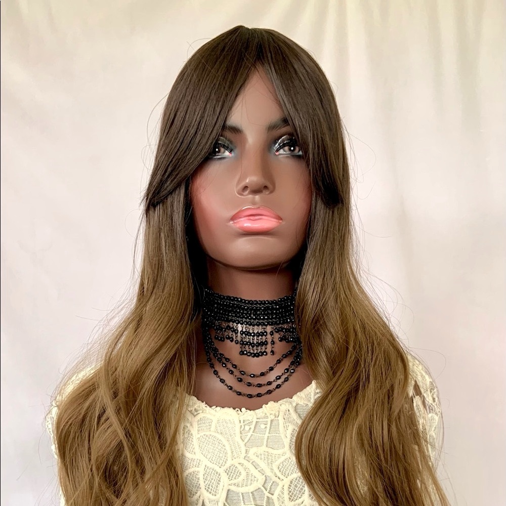 🤎Put On & Go”-Ombre Brown Synthetic Wig- Daily Wear/Events- NO FURTHER DISCOUNT🌷